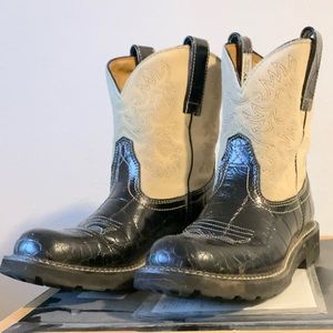 ARIAT Fatbaby black & white boots for sale